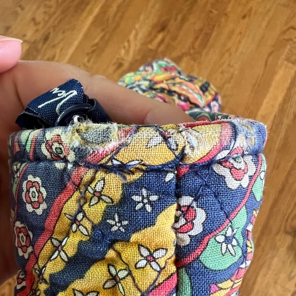 Vera Bradley Venetian Paisley Purse Bag Tote Navy Blue Orange Wristlet Wallet - Picture 8 of 15